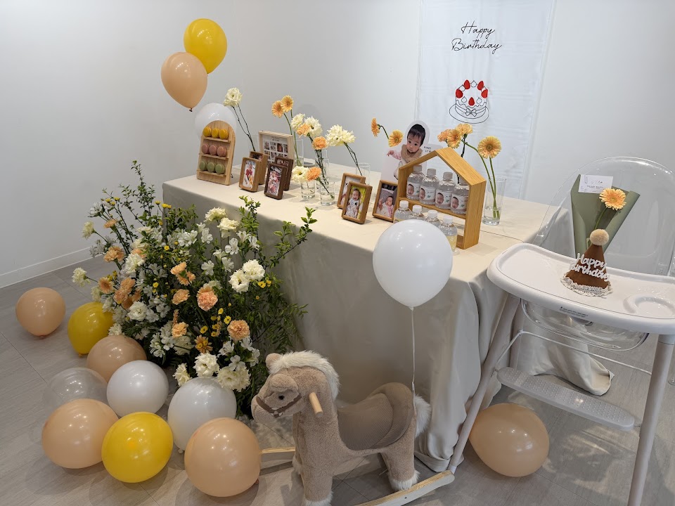 吾子WULI MO 台中抓周場地丨鮮花派對佈置丨性別生日派對